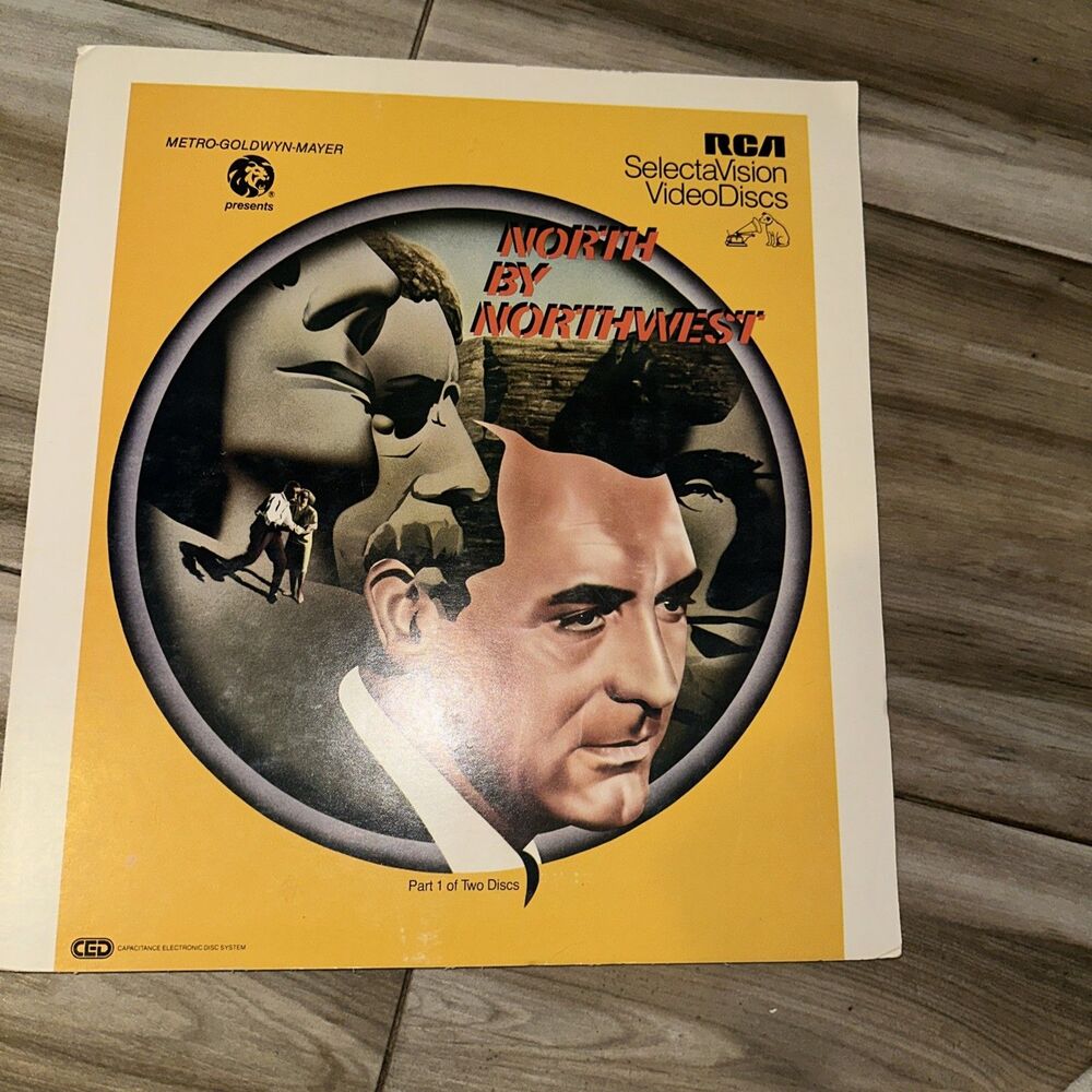 Vintage Video Store Promo Sign - Laser Disc Era - NORTH by NORTHWEST